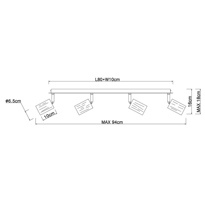 Globo - Точковий світильник 4xE27/60W/230V