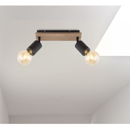 Globo - Точечный светильник 2xE27/60W/230V тополь