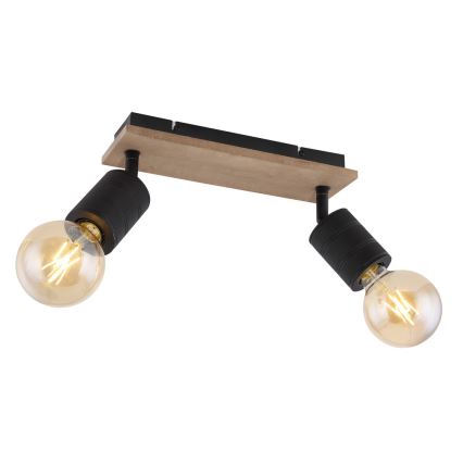 Globo - Точковий світильник 2xE27/60W/230V тополя