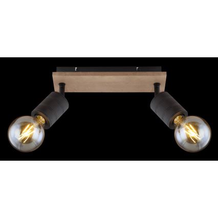 Globo - Точковий світильник 2xE27/60W/230V тополя