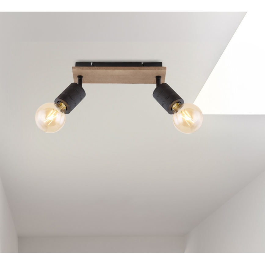 Globo - Точковий світильник 2xE27/60W/230V тополя