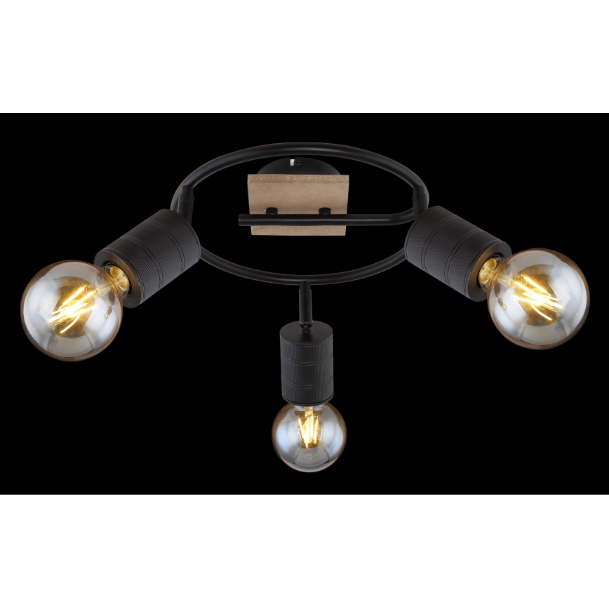 Globo - Точковий світильник 3xE27/60W/230V тополя