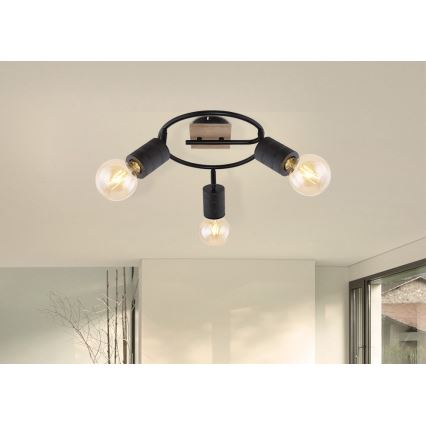 Globo - Точковий світильник 3xE27/60W/230V тополя