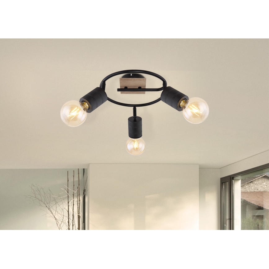 Globo - Точковий світильник 3xE27/60W/230V тополя