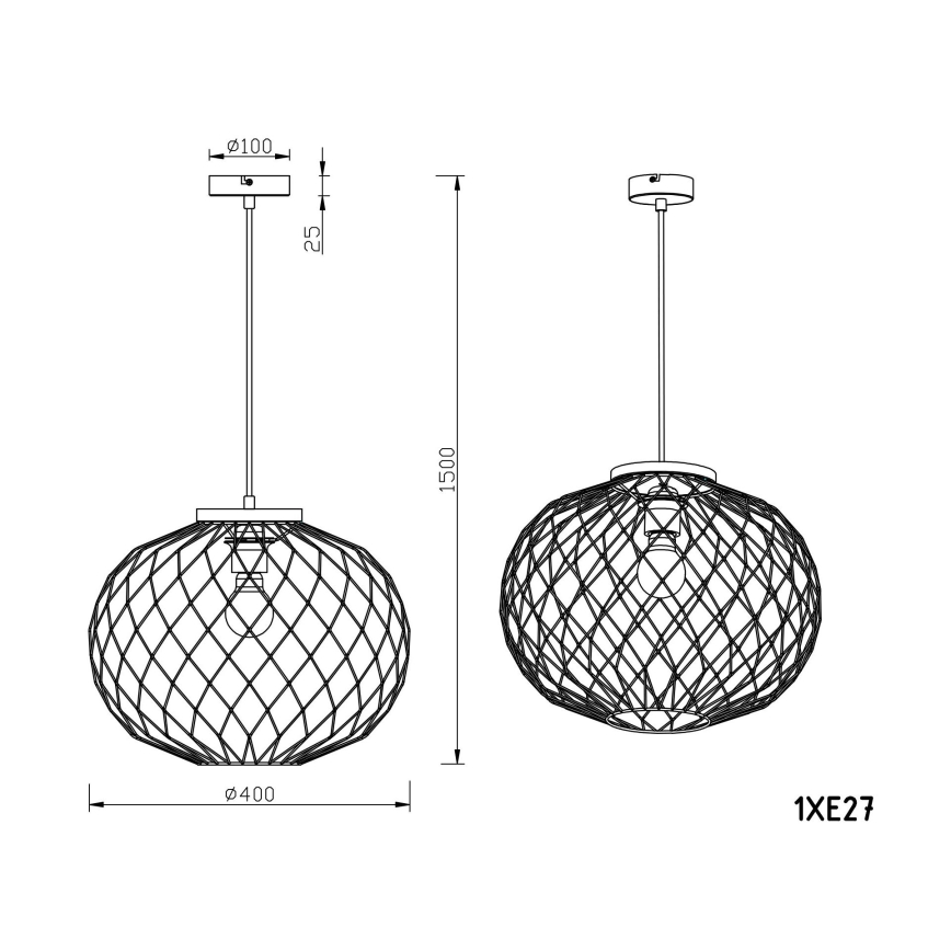 Globo - Підвісна люстра 1xE27/60W/230V