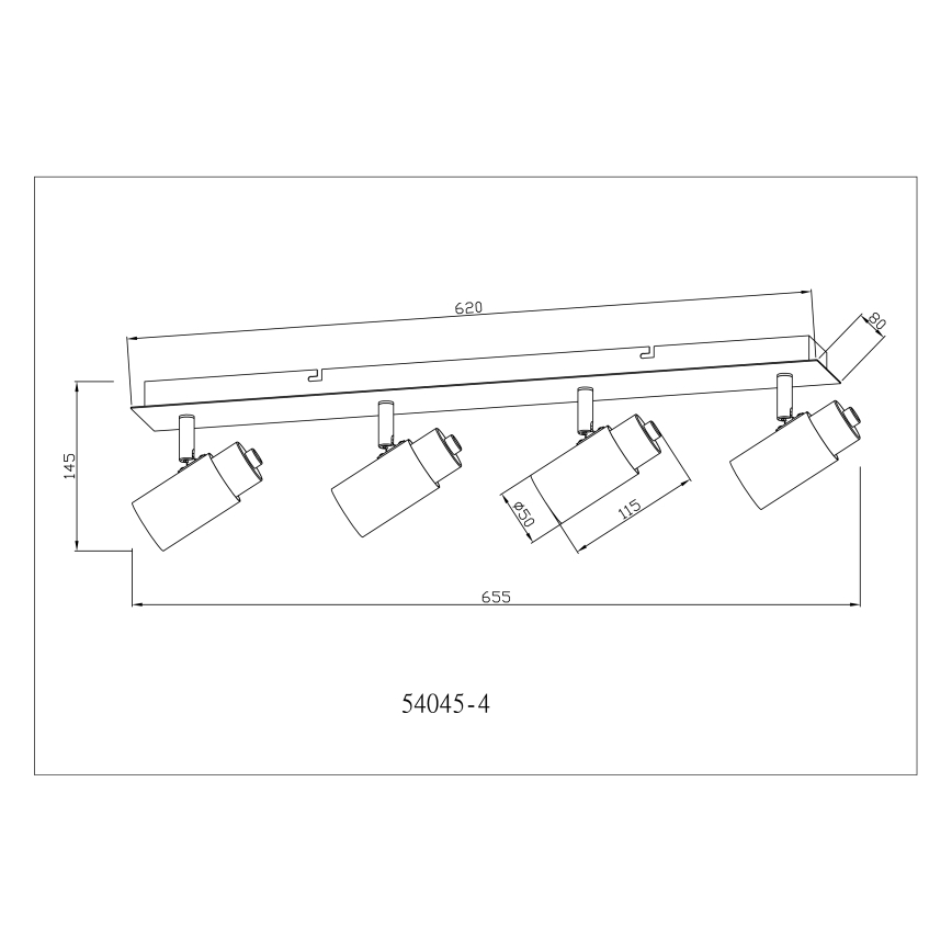 Globo - Точечный светильник 4xE27/40W/230V