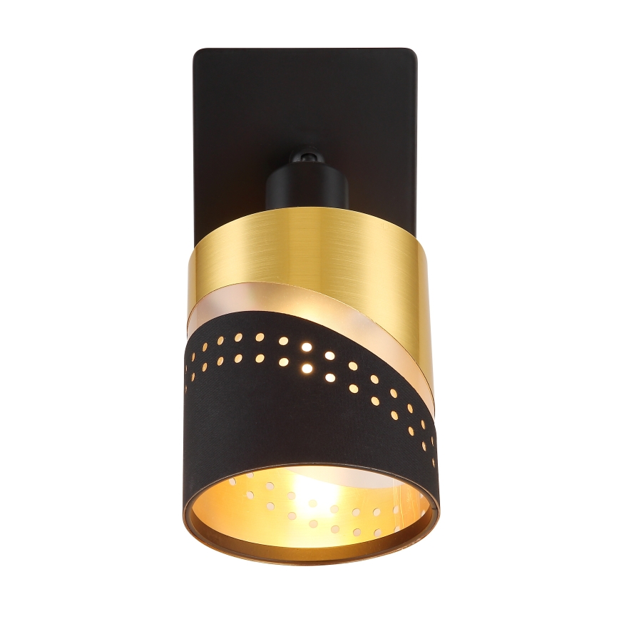 Globo - Настенный точечный светильник 1xE14/25W/230V черный/золотистый