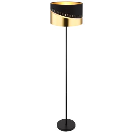 Globo - Торшер 1xE27/60W/230V диаметр 35 см черный/золотистый