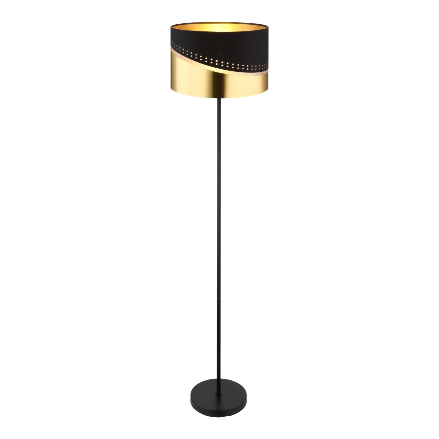 Globo - Торшер 1xE27/60W/230V диаметр 35 см черный/золотистый