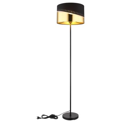 Globo - Торшер 1xE27/60W/230V диаметр 35 см черный/золотистый