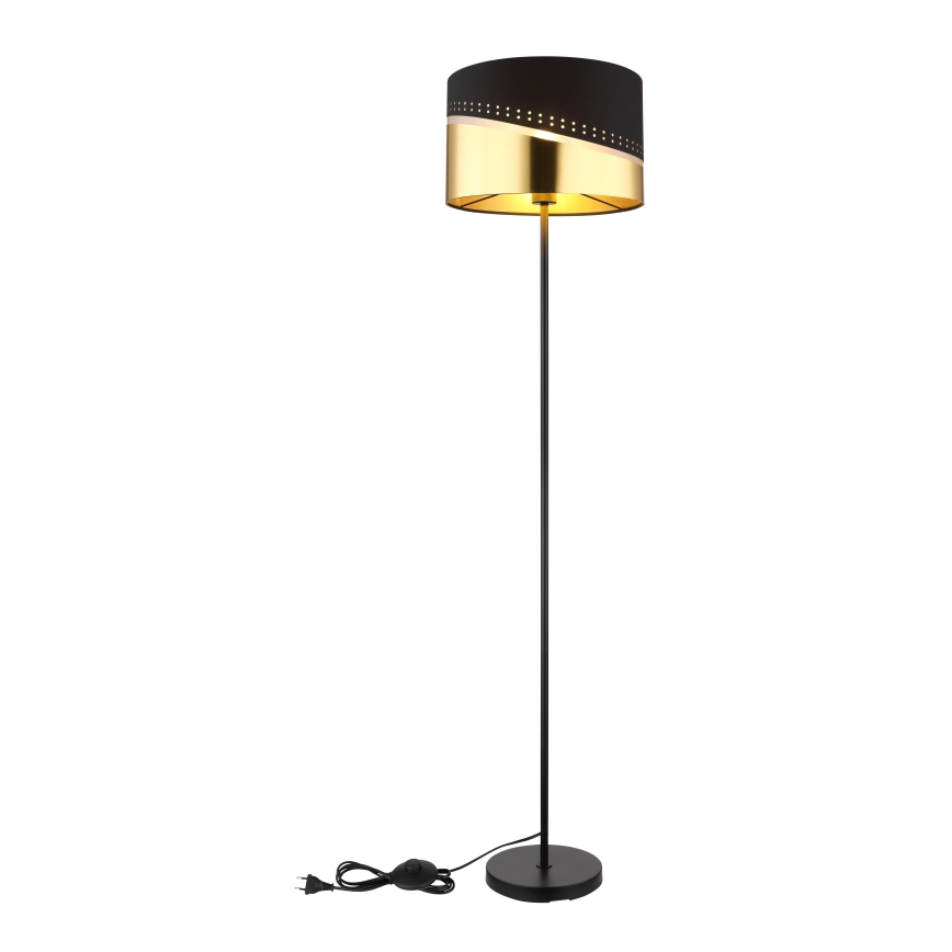 Globo - Торшер 1xE27/60W/230V диаметр 35 см черный/золотистый