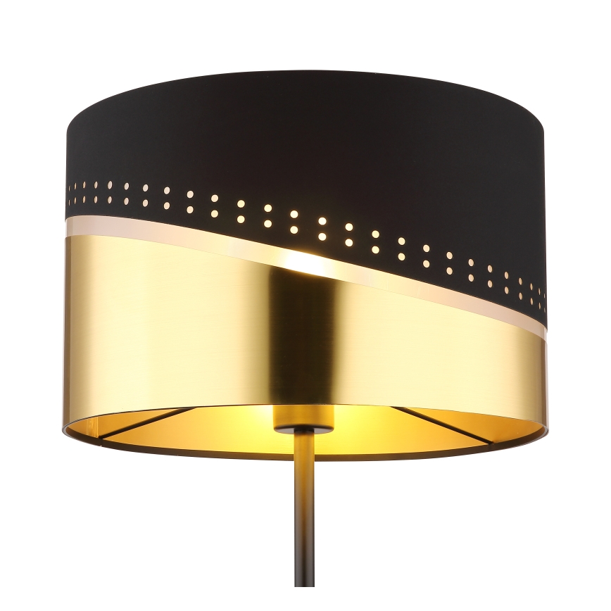 Globo - Торшер 1xE27/60W/230V диаметр 35 см черный/золотистый