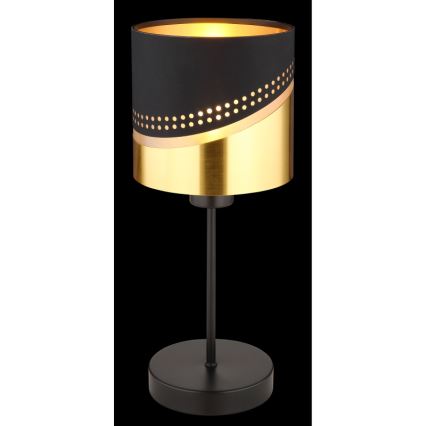Globo - Настільна лампа 1xE27/40W/230V діаметр 16 см чорний/золотий
