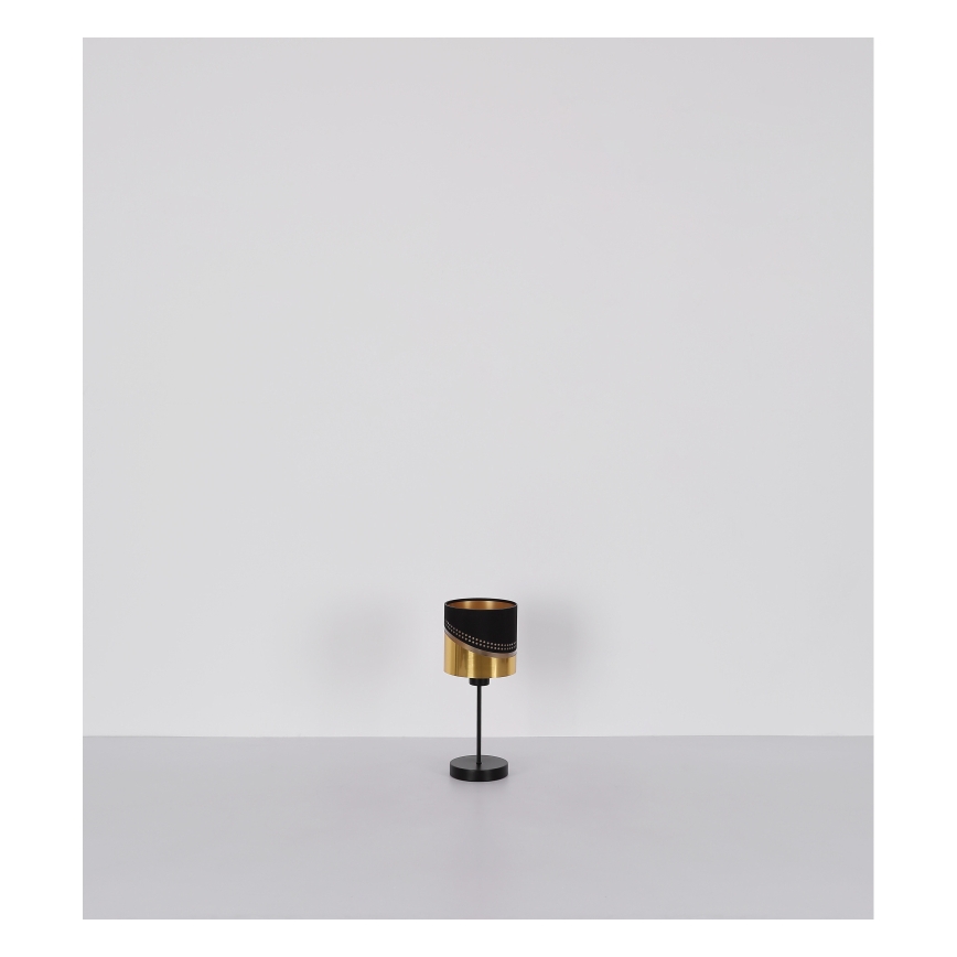 Globo - Настольная лампа 1xE27/40W/230V диаметр 16 см черный/золотистый