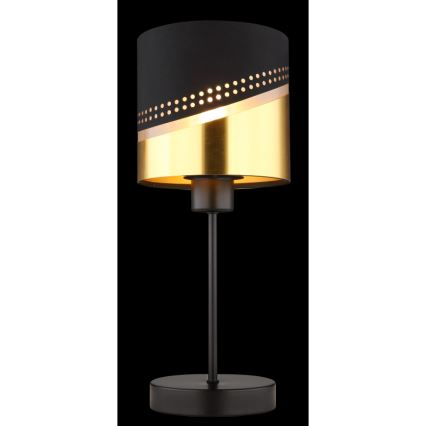 Globo - Настольная лампа 1xE27/40W/230V диаметр 16 см черный/золотистый
