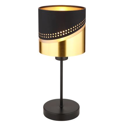 Globo - Настольная лампа 1xE27/40W/230V диаметр 16 см черный/золотистый