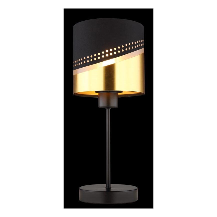 Globo - Настольная лампа 1xE27/40W/230V диаметр 16 см черный/золотистый