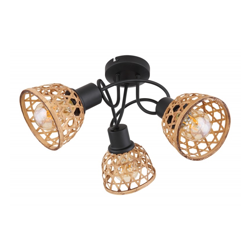 Globo - Припотолочная люстра 3xE27/15W/230V бамбук