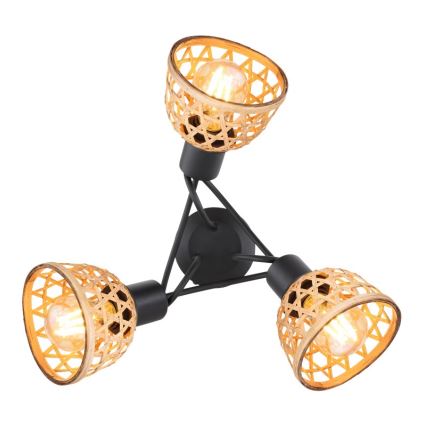 Globo - Припотолочная люстра 3xE27/15W/230V бамбук