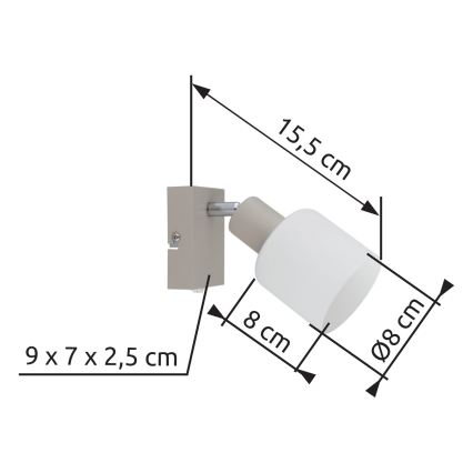 Globo - Настінний точковий світильник 1xE14/25W/230V