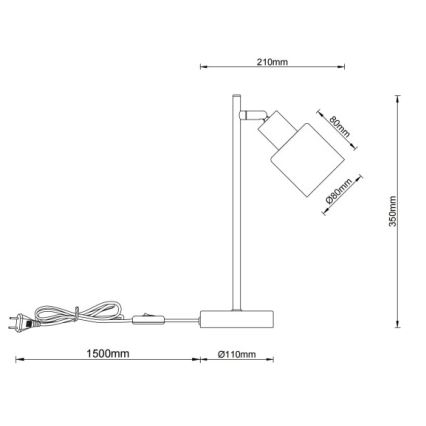 Globo - Настольная лампа 1xE14/25W/230V