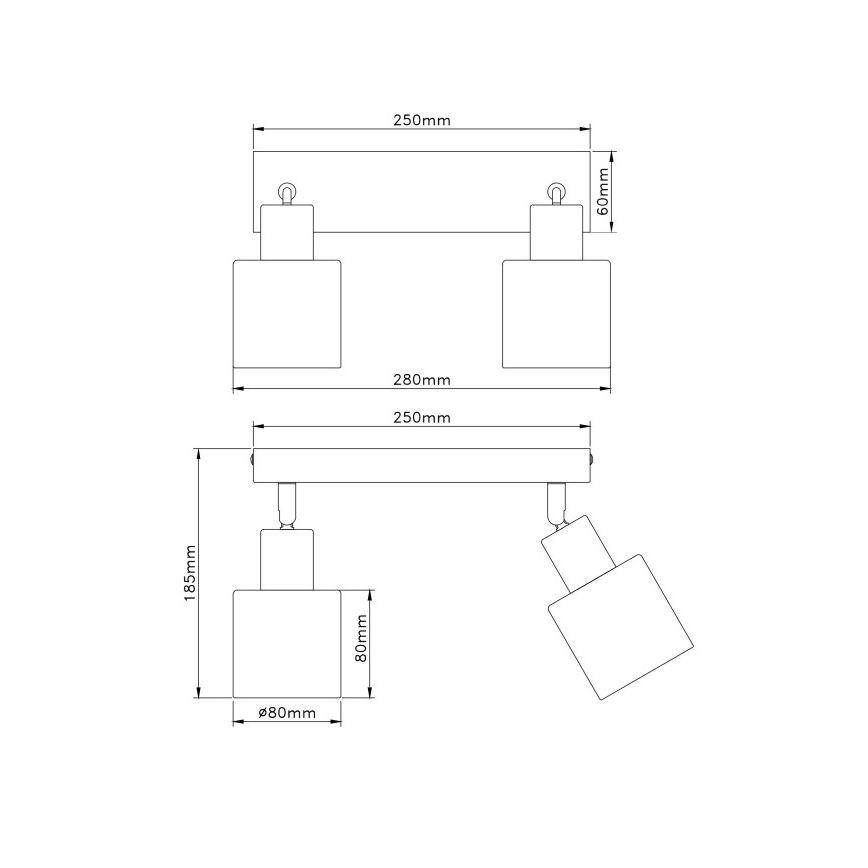 Globo - Точковий світильник 2xE14/25W/230V