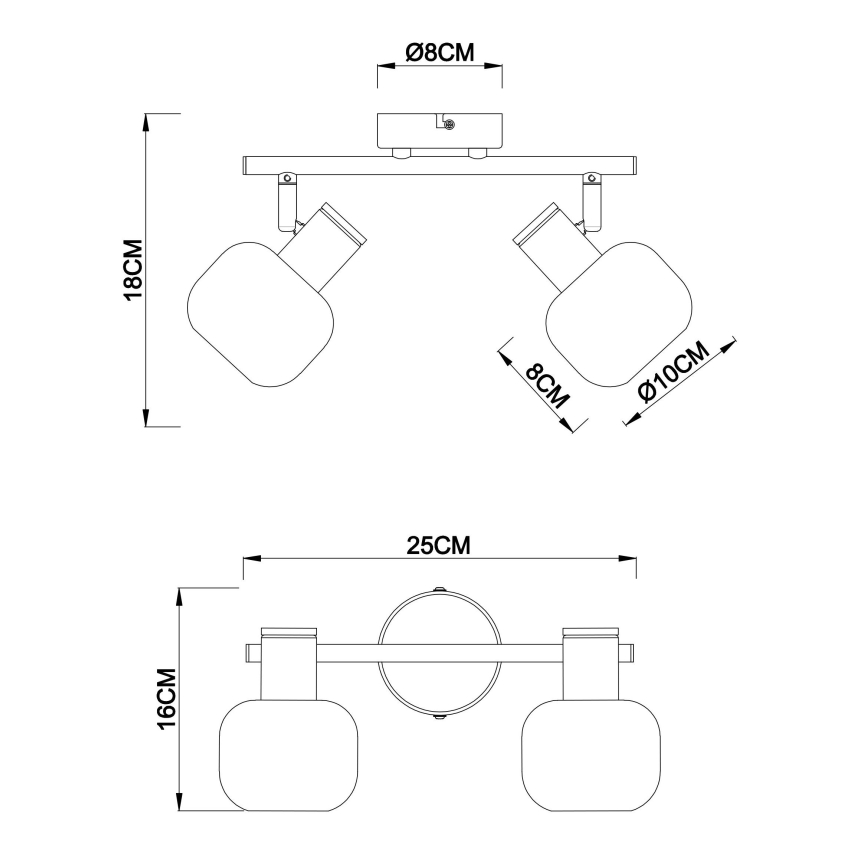 Globo - Точковий світильник 2xE14/40W/230V