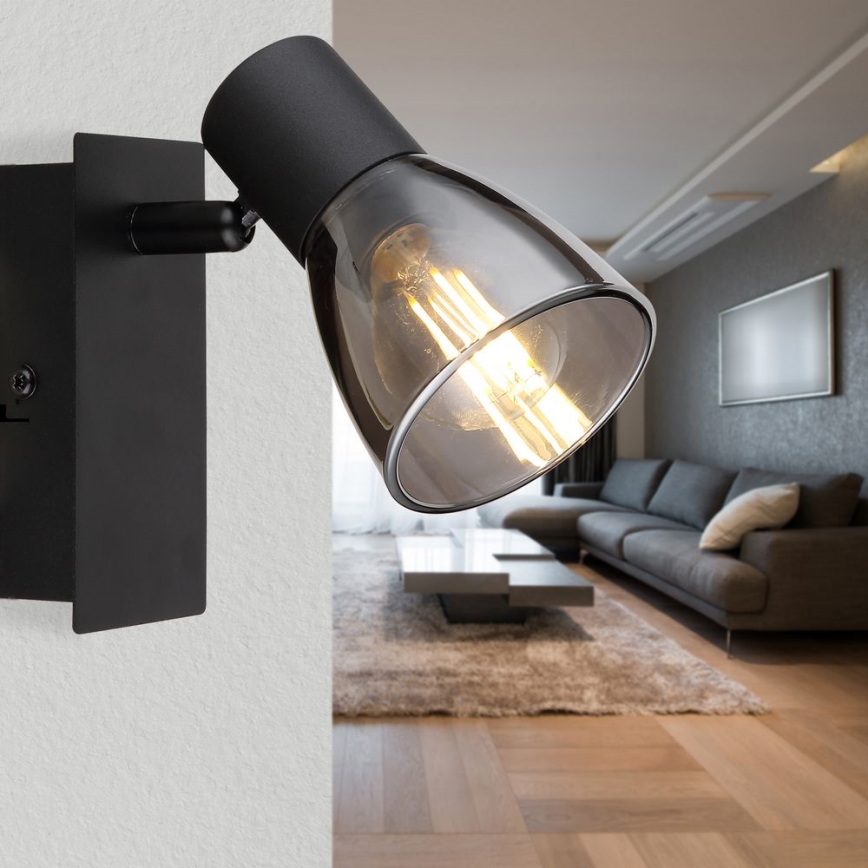 Globo - Настінний точковий світильник 1xE14/40W/230V чорний