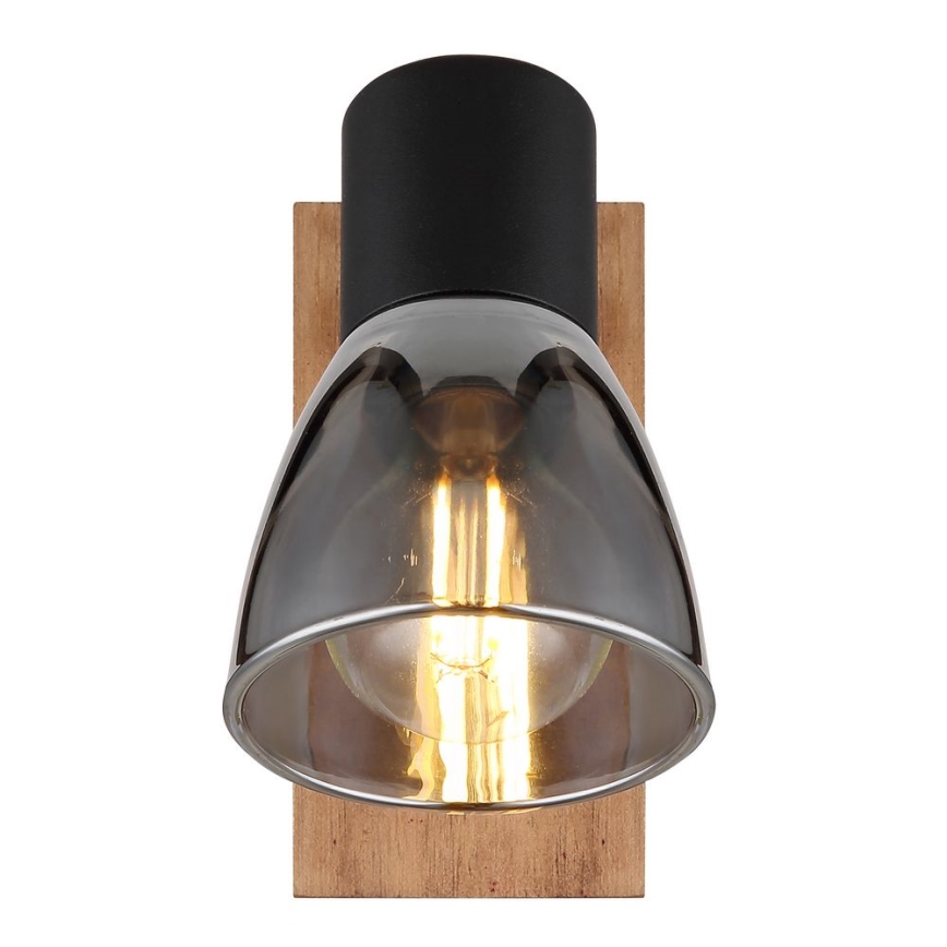 Globo - Настінний точковий світильник 1xE14/40W/230V чорний/дерево
