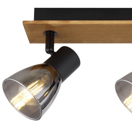 Globo - Точковий світильник 3xE14/40W/230V чорний/дерево