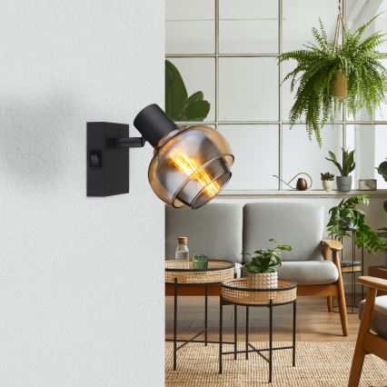 Globo - Настінний точковий світильник 1xE14/40W/230V чорний