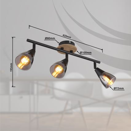 Globo - Точковий світильник 3xE14/25W/230V
