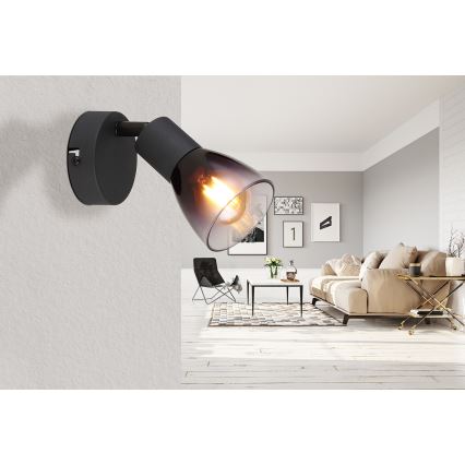 Globo - Настенный точечный светильник 1xE14/25W/230V черный