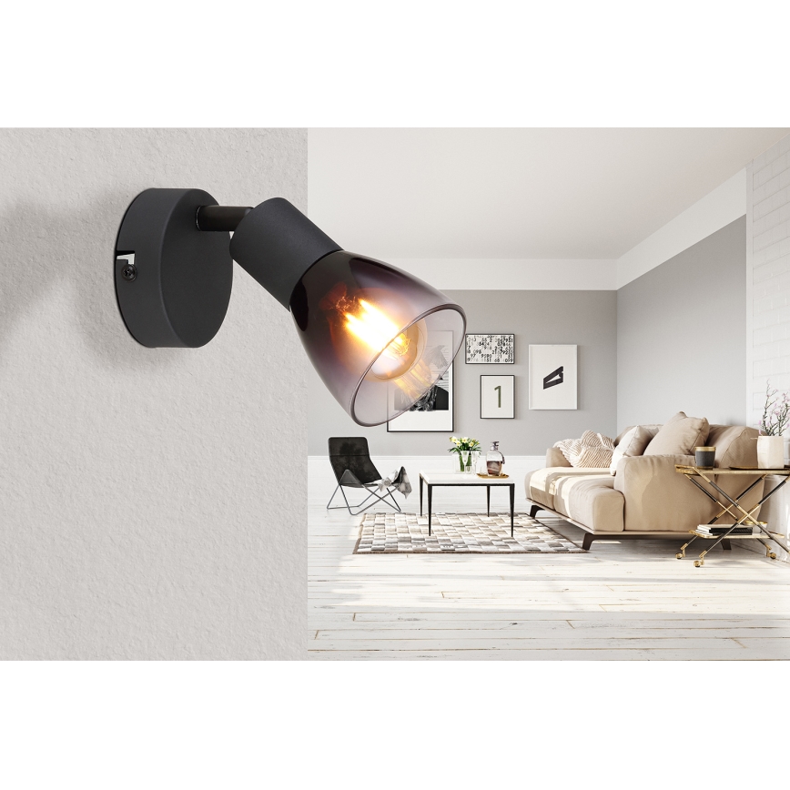 Globo - Настенный точечный светильник 1xE14/25W/230V черный