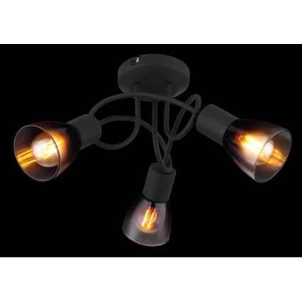 Globo - Припотолочная люстра 3xE14/25W/230V черный