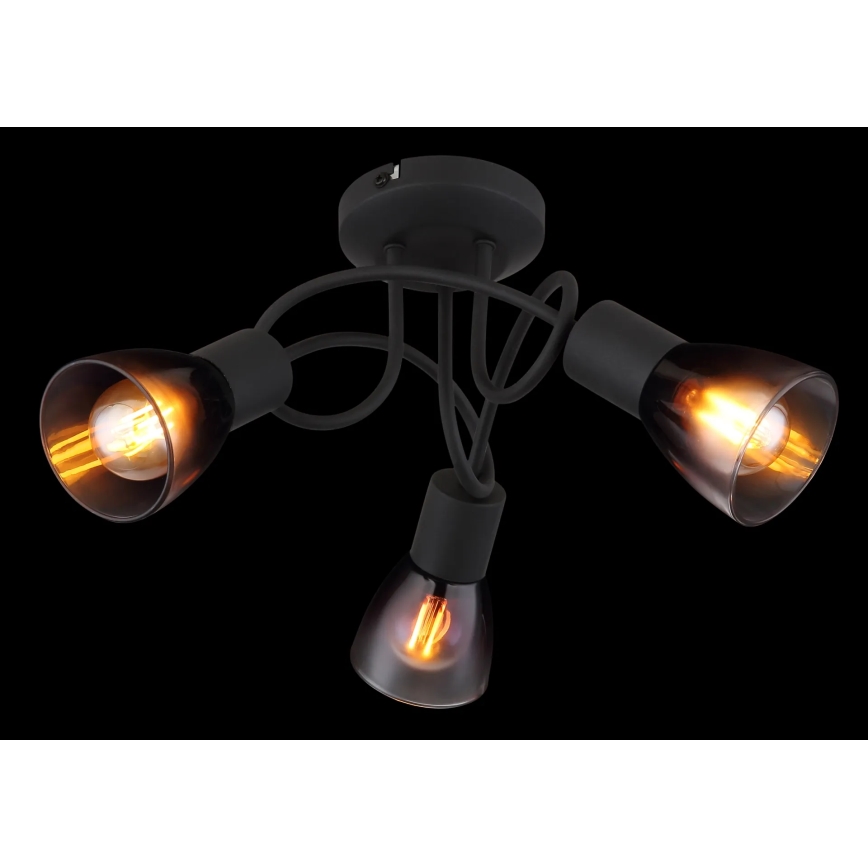 Globo - Припотолочная люстра 3xE14/25W/230V черный