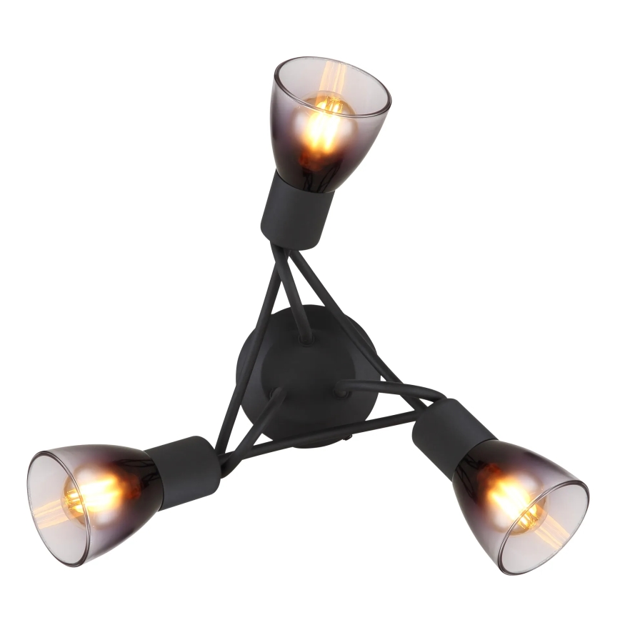 Globo - Пристельова люстра 3xE14/25W/230V чорний