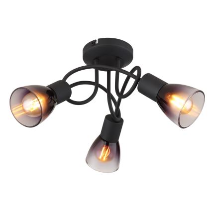 Globo - Пристельова люстра 3xE14/25W/230V чорний