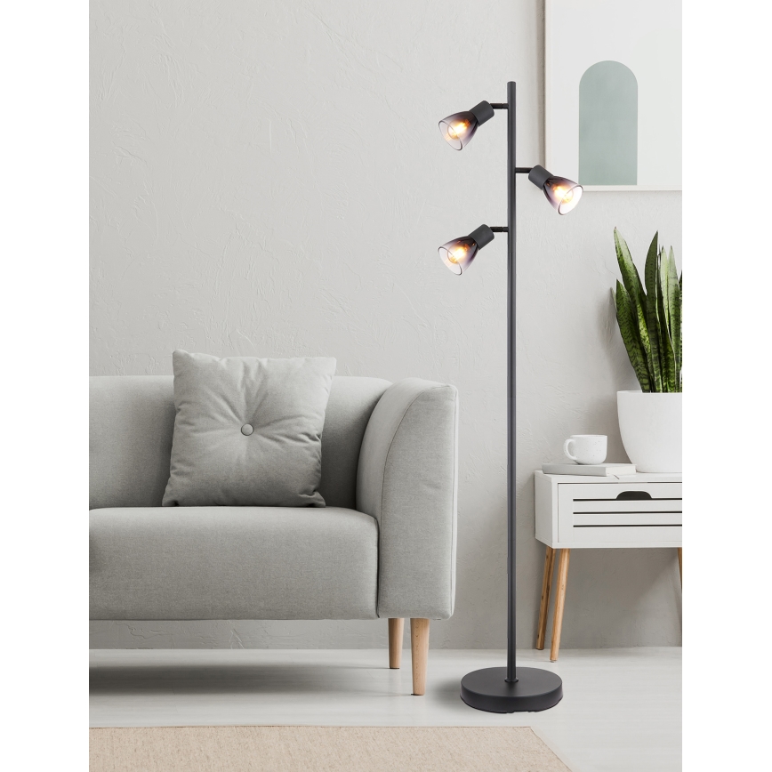 Globo - Торшер 3xE14/25W/230V черный
