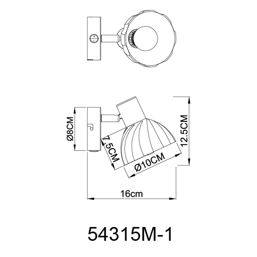 Globo - Настенный точечный светильник 1xE14/40W/230V золотистый