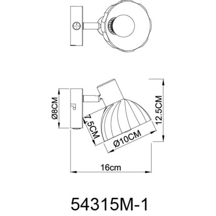 Globo - Настінний точковий світильник 1xE14/40W/230V золотий
