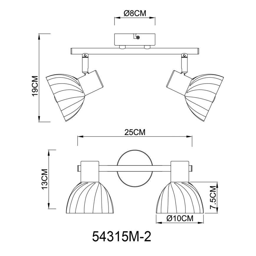 Globo - Точечный светильник 2xE14/40W/230V золотистый