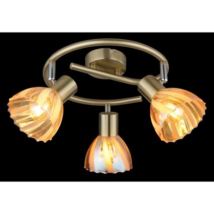 Globo - Точечный светильник 3xE14/40W/230V золотистый