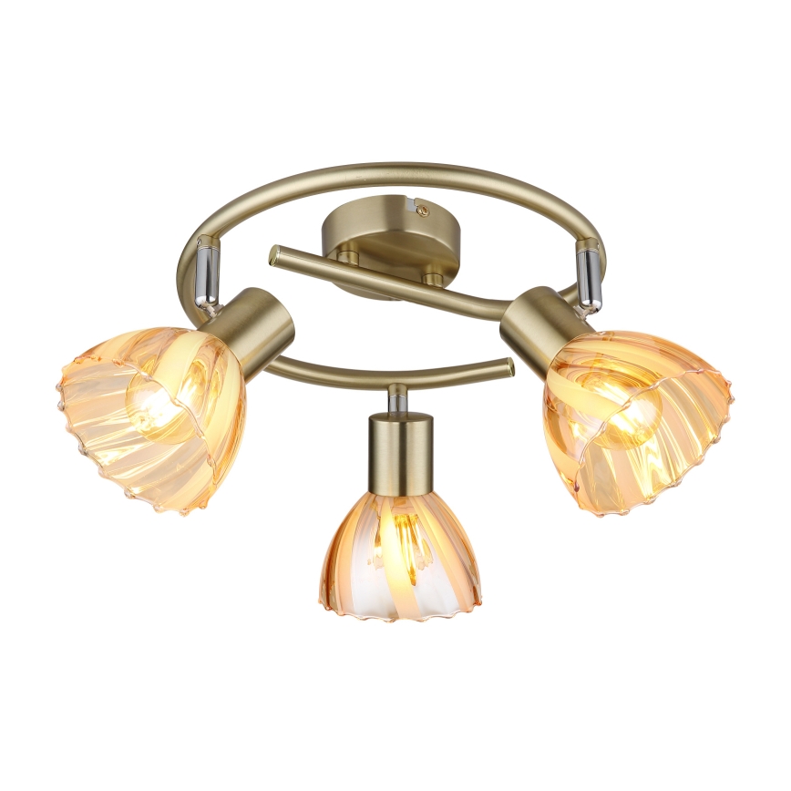 Globo - Точечный светильник 3xE14/40W/230V золотистый