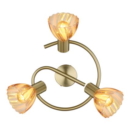 Globo - Точечный светильник 3xE14/40W/230V золотистый