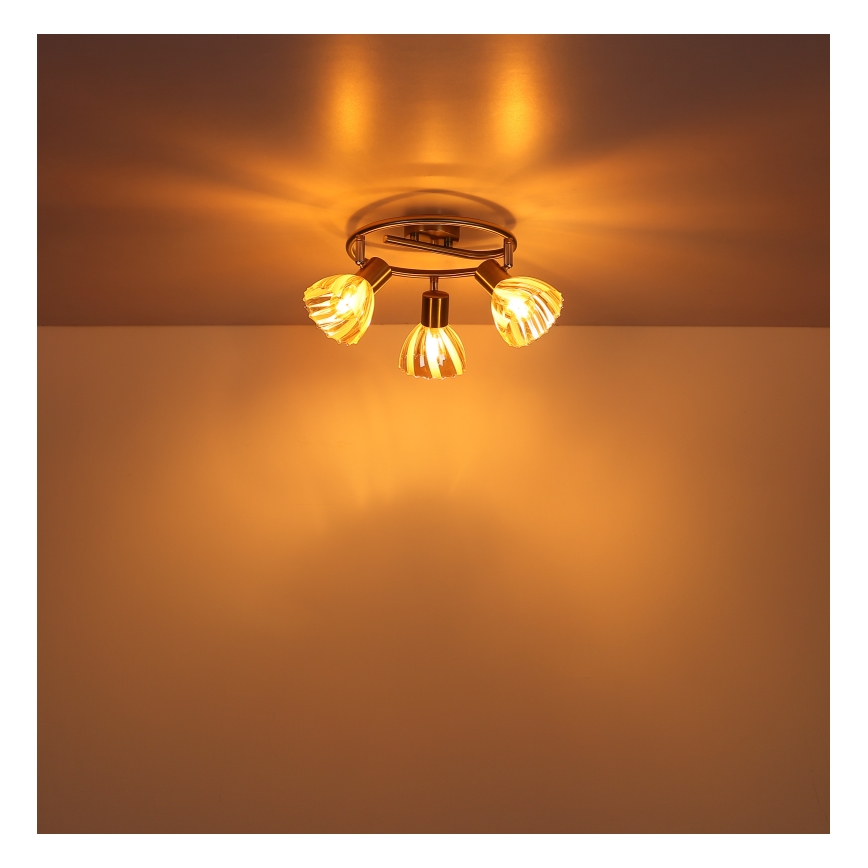 Globo - Точковий світильник 3xE14/40W/230V золотий
