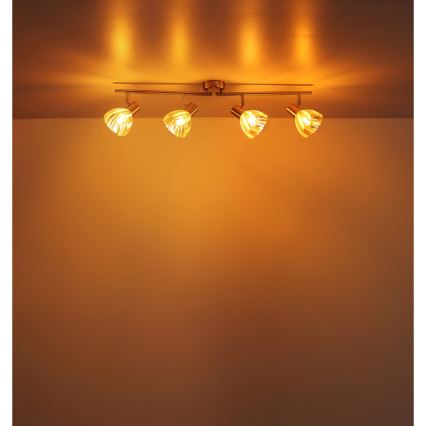 Globo - Точечный светильник 4xE14/40W/230V золотистый