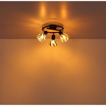 Globo - Точечный светильник 3xE14/40W/230V черный
