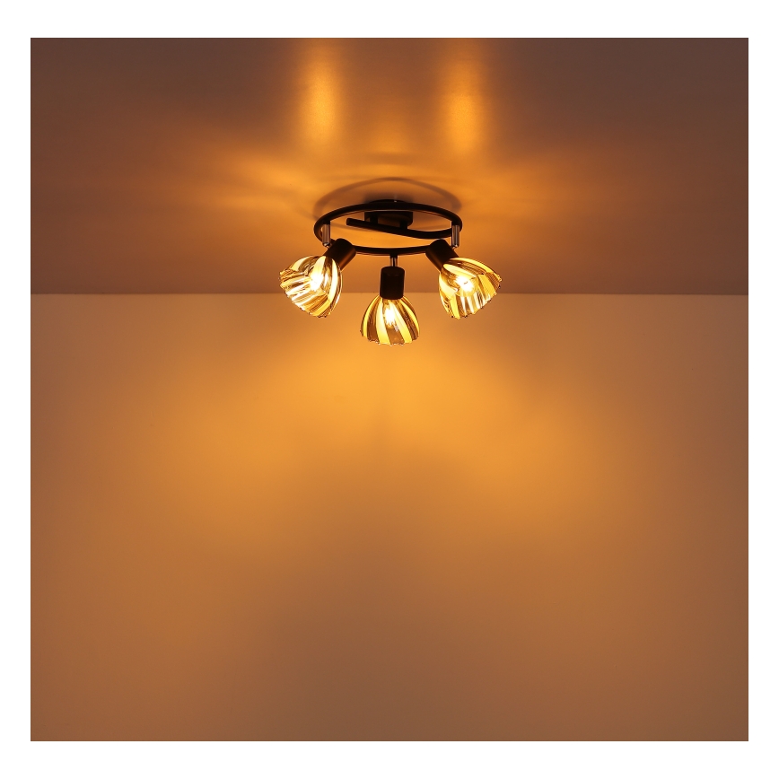 Globo - Точечный светильник 3xE14/40W/230V черный
