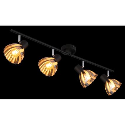 Globo - Точечный светильник 4xE14/40W/230V черный